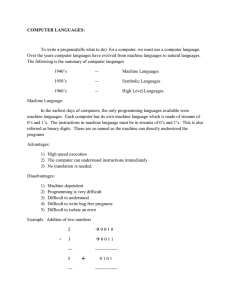 COMPUTER LANGUAGES