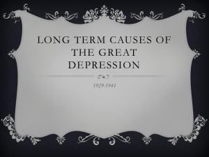 Great Depression: Long-Term Causes (1929-1941)
