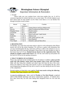 Important Information School Repres. 2016