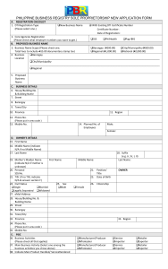 Philippine Business Registry Form