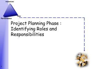 Project Planning: Roles & Responsibilities - Presentation