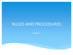 RULES AND PROCEDURES