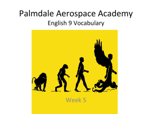 Palmdale Aerospace Academy English 9 Vocabulary