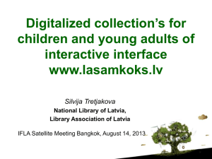 Digitalized collection's for children and young adults of