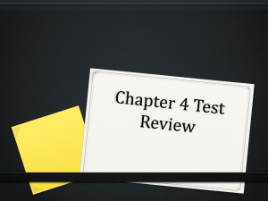Chapter 4 Test Review