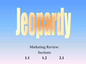 Jeopardy Review Unit One