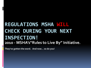 MSHA Mine Safety Regulations Training: Rules to Live By