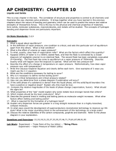 AP Chemistry: Liquids and Solids Chapter Notes