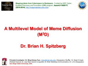 NSF CDI meeting - Mapping Ideas » from Cyberspace to Realspace