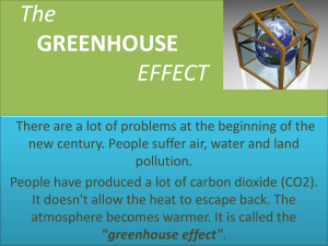 The GREENHOUSE EFFECT