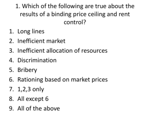 Which of the following are true about the results of a binding price