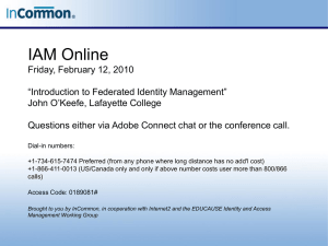 IAM Online Friday, February 12, 2010