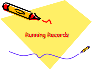 Running Records Training for Classroom Teachers