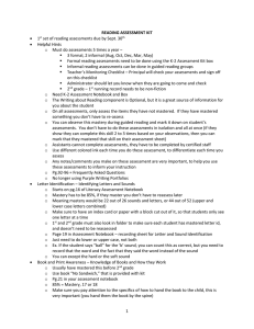 Reading Assessment Kit Notes