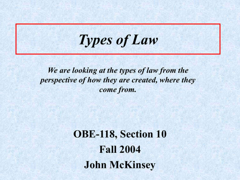 types-of-law