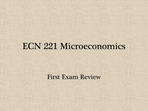 ECN 221 Microeconomics