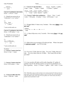 Units HW Practice