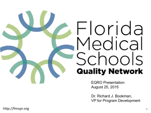 Florida Medical Schools Quality Network (PowerPoint)