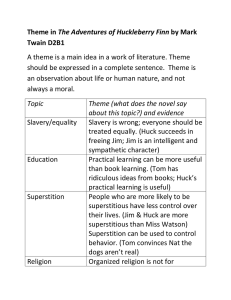 Huckleberry Finn Themes: Analysis & Evidence