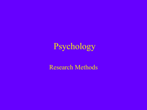 Psychology Research Methods: Correlation & Experimentation