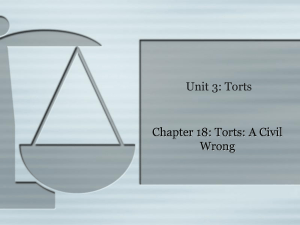 Torts: A Civil Wrong - Law Presentation