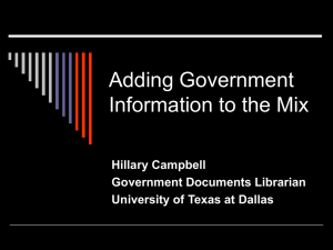 Adding Government Information to the Mix