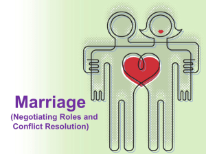 Marriage (Negotiating Roles and Conflict Resolution)