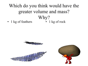 Density Explained: Mass vs. Volume of Feathers & Rock