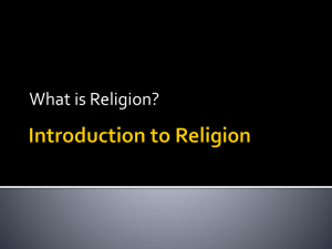 What is Religion? An Introduction to Religious Studies