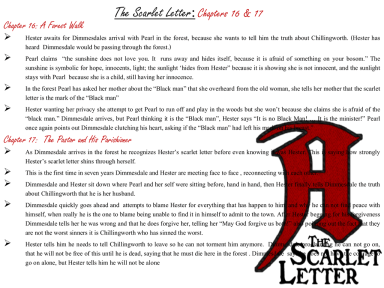 The Scarlet Letter: Chapters 16 & 17