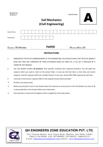 Compito d'esame di Meccanica del Suolo - Ingegneria Civile