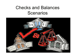 Checks and Balances Scenarios