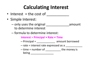 Calculating Interest