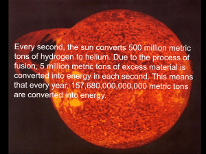 Solar Power and Fusion