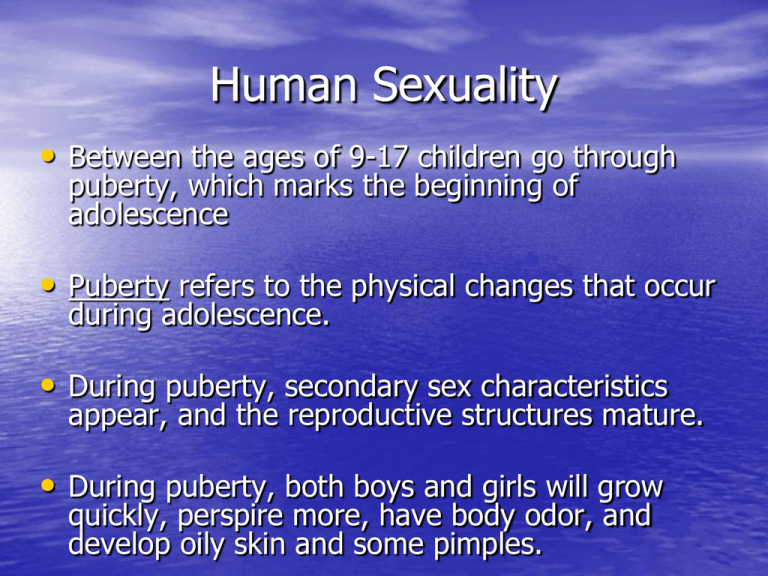 Human Sexuality Teacher Notes