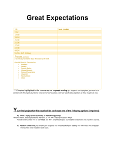 Great Expectations Unit Requirements