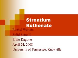 Strontium Ruthenate - Dagotto Group Homepage