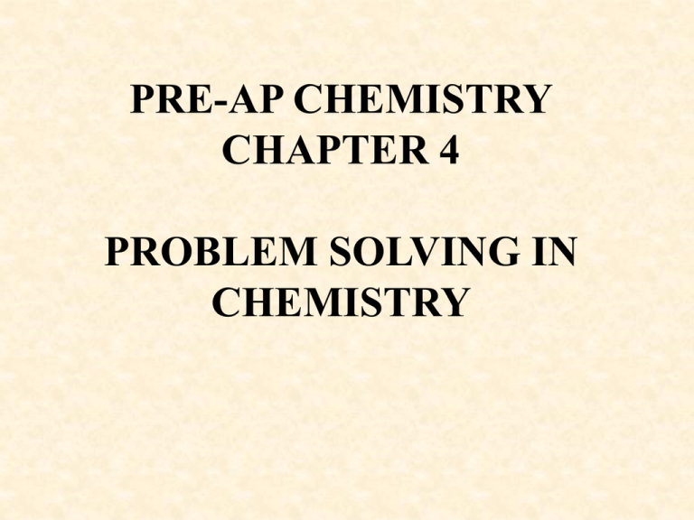 1 4 problem solving in chemistry answer key