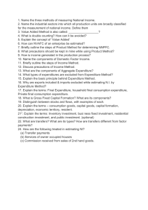 EXPECTED QUESTIONS NATIONAL INCOME
