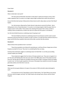 WWI Causes: Document Analysis Worksheet