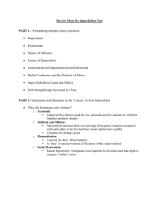 Imperialism Test Review Sheet