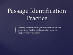 Passage Identification Practice