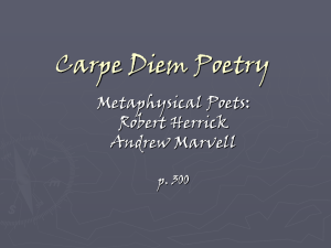 Carpe Diem Poetry: Herrick & Marvell Analysis