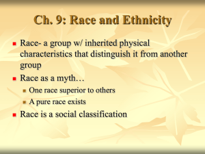 Ch. 12: Race and Ethnicity