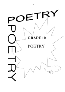 Grade 10 Poetry Study Guide: Analysis & Questions