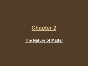 Chapter 2 - The Nature of Matter