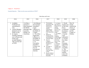 Chapter 21-WWI - Trinity Regional School