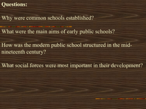 Common School Era: Horace Mann & Public Education