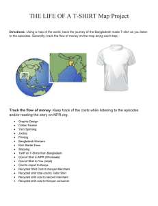 Life of a T-Shirt: Global Economics Worksheet