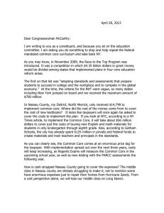Letter to Congresswoman McCarthy